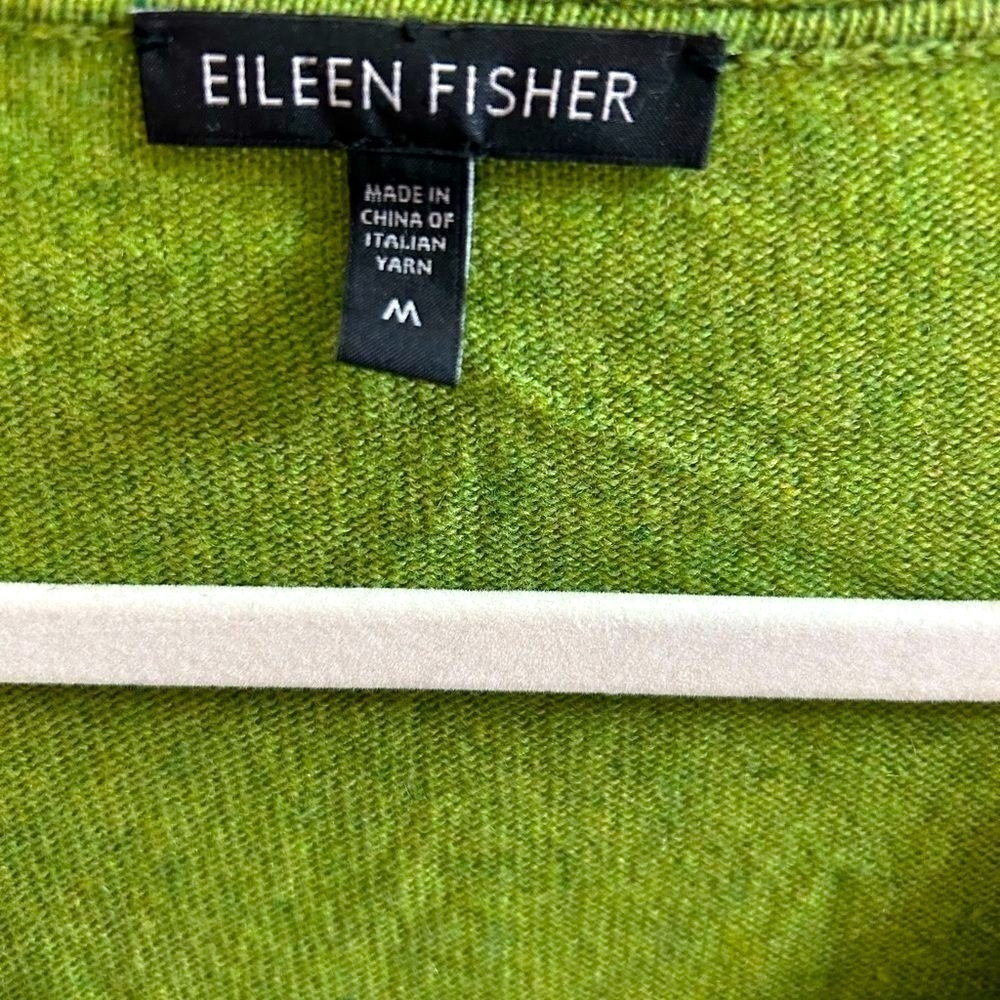 Eileen Fisher Cashmere Scoop Neck Lightweight Knit Sweater Size Medium - Picture 3 of 5